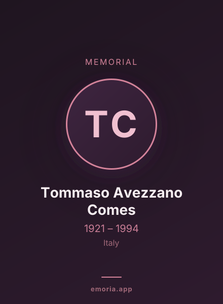 Memorial portrait of Tommaso Avezzano Comes