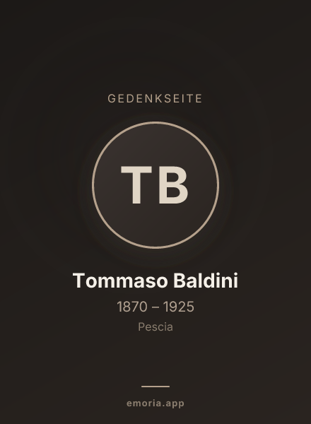 Gedenkportrait von Tommaso Baldini