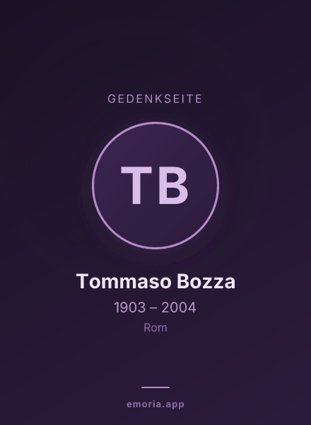 Gedenkportrait von Tommaso Bozza