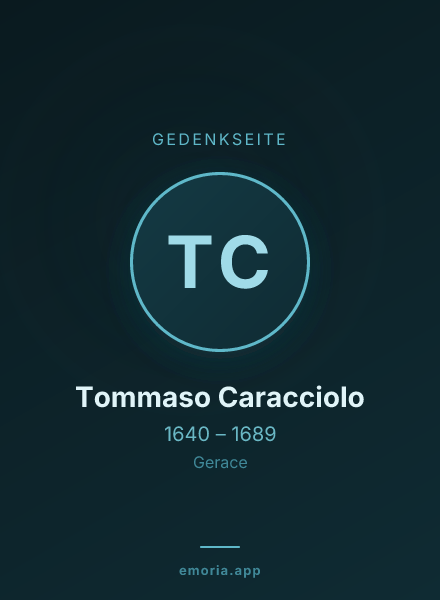 Gedenkportrait von Tommaso Caracciolo