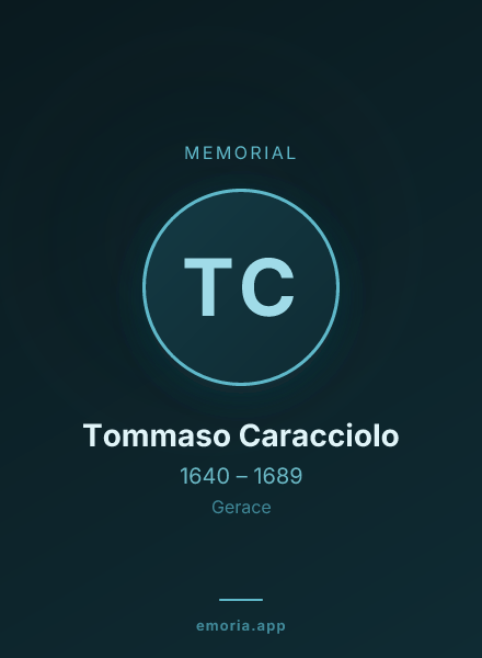 Memorial portrait of Tommaso Caracciolo