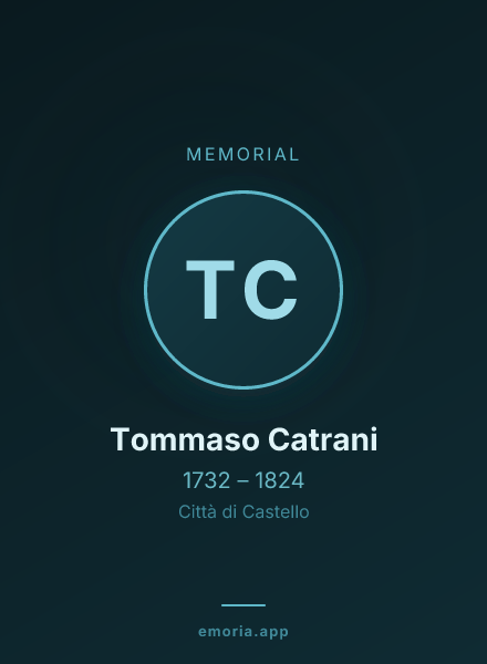 Memorial portrait of Tommaso Catrani