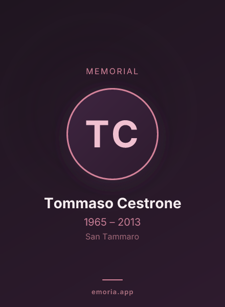 Memorial portrait of Tommaso Cestrone