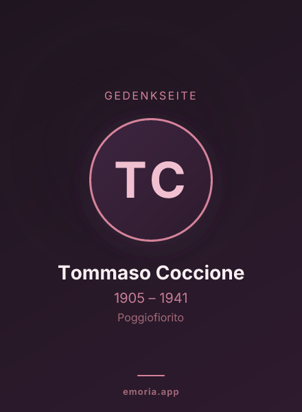 Gedenkportrait von Tommaso Coccione