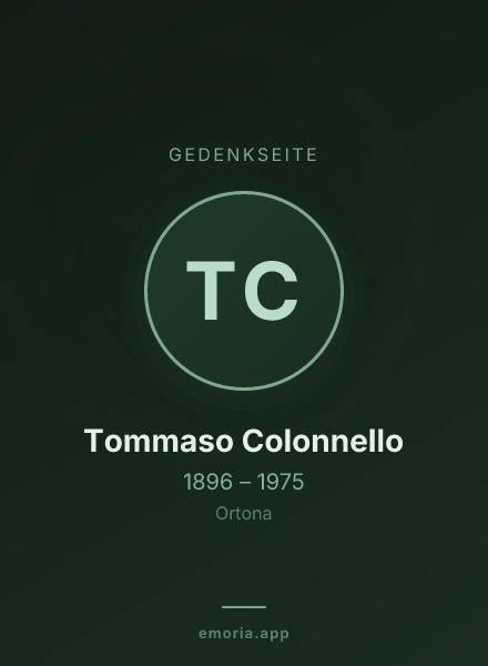 Gedenkportrait von Tommaso Colonnello