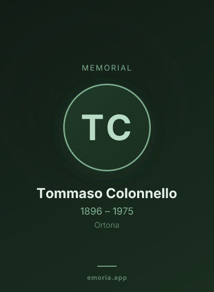 Memorial portrait of Tommaso Colonnello
