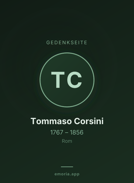 Gedenkportrait von Tommaso Corsini