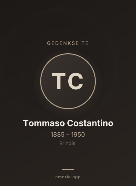 Gedenkportrait von Tommaso Costantino