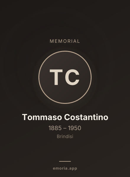 Memorial portrait of Tommaso Costantino
