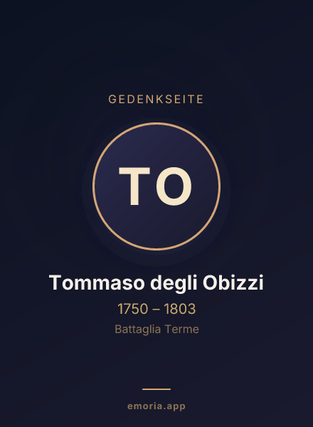 Gedenkportrait von Tommaso degli Obizzi