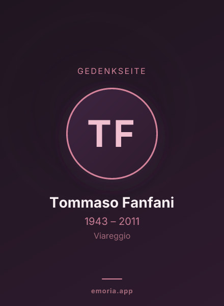 Gedenkportrait von Tommaso Fanfani