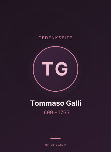 Gedenkportrait von Tommaso Galli