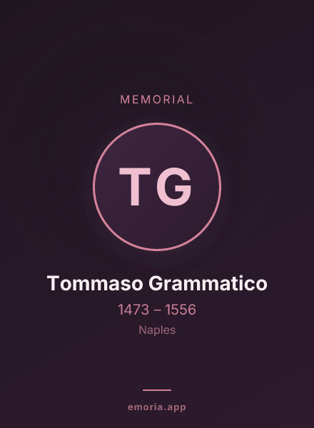 Memorial portrait of Tommaso Grammatico