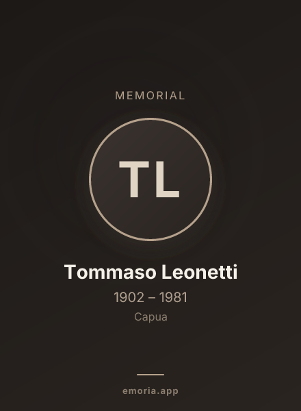 Memorial portrait of Tommaso Leonetti