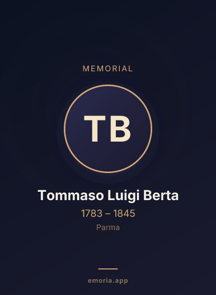 Memorial portrait of Tommaso Luigi Berta