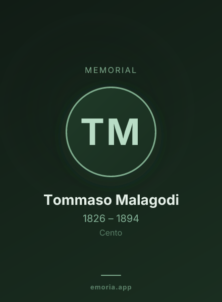 Memorial portrait of Tommaso Malagodi