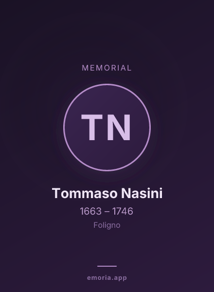 Memorial portrait of Tommaso Nasini