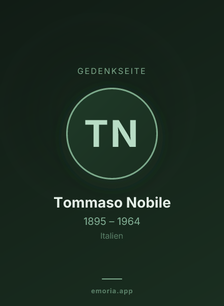 Gedenkportrait von Tommaso Nobile