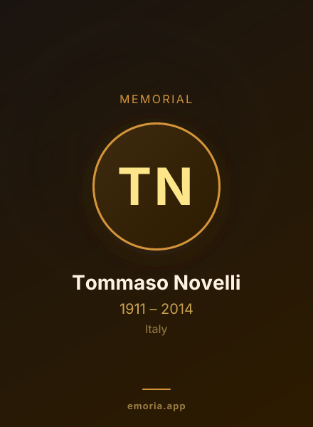 Memorial portrait of Tommaso Novelli