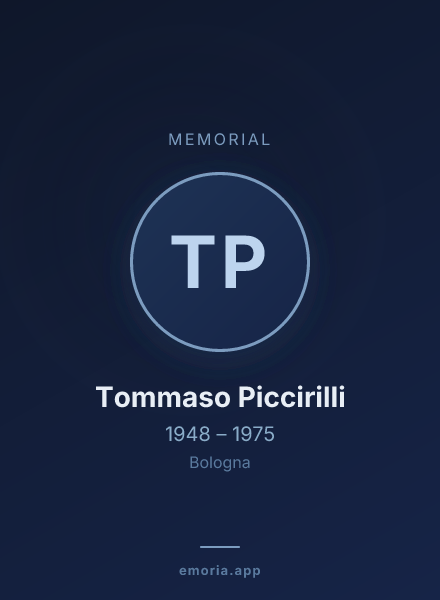 Memorial portrait of Tommaso Piccirilli