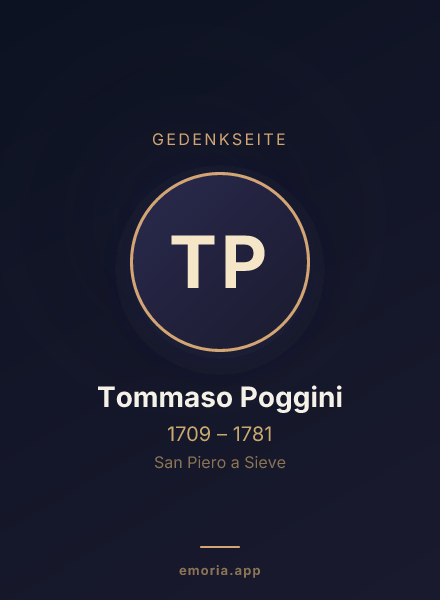 Gedenkportrait von Tommaso Poggini