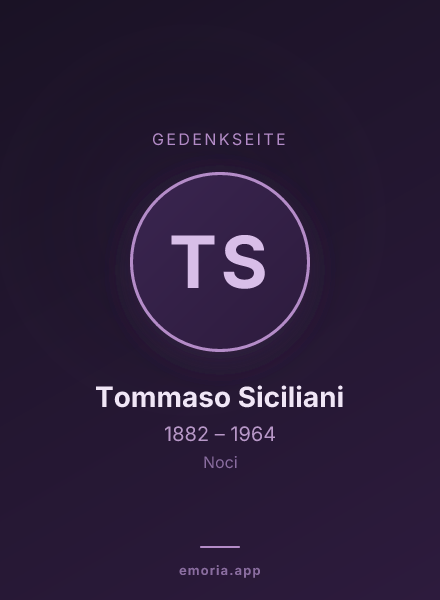 Gedenkportrait von Tommaso Siciliani