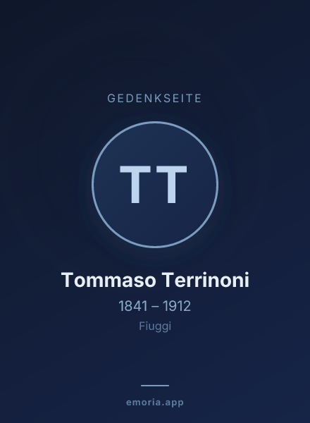 Gedenkportrait von Tommaso Terrinoni