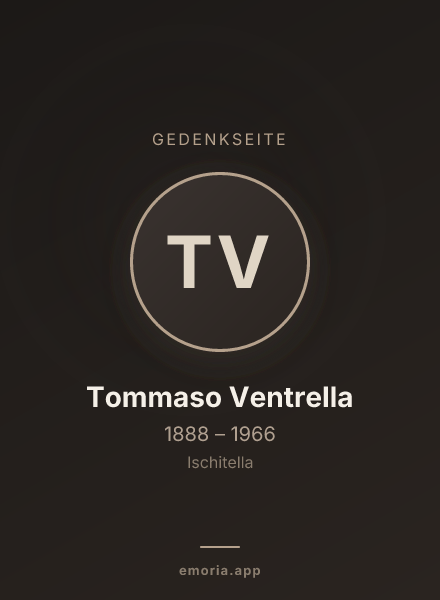 Gedenkportrait von Tommaso Ventrella
