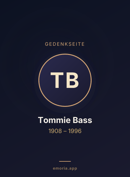 Gedenkportrait von Tommie Bass