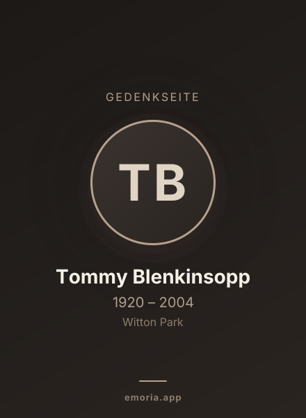 Gedenkportrait von Tommy Blenkinsopp