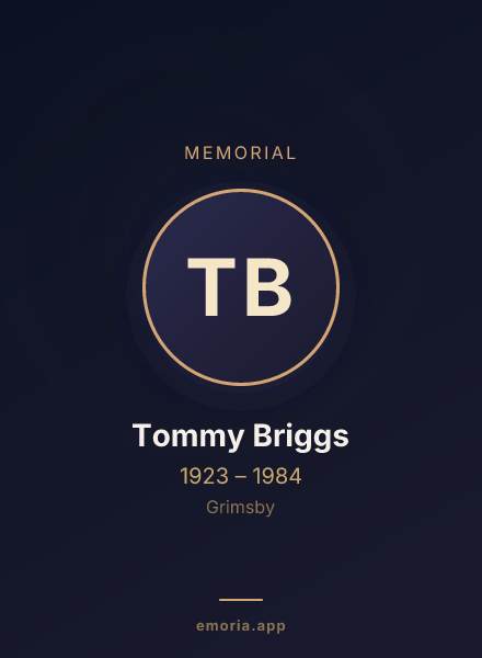 Memorial portrait of Tommy Briggs