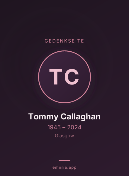 Gedenkportrait von Tommy Callaghan