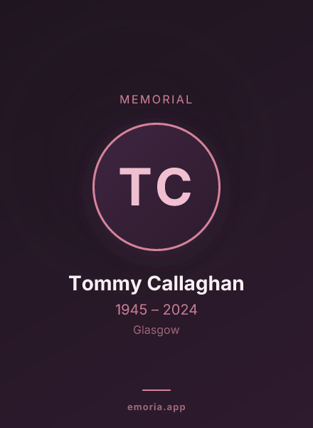 Memorial portrait of Tommy Callaghan