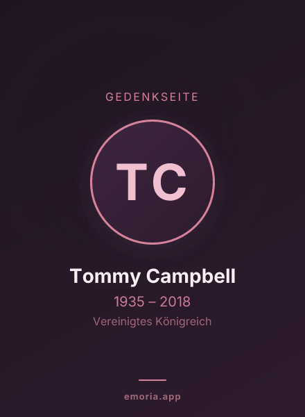 Gedenkportrait von Tommy Campbell