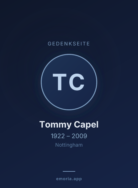 Gedenkportrait von Tommy Capel
