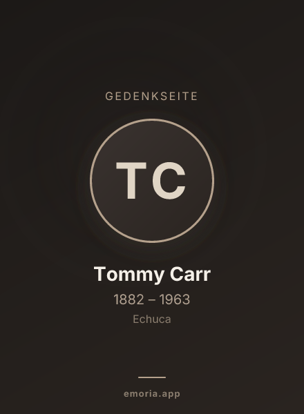 Gedenkportrait von Tommy Carr