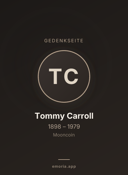 Gedenkportrait von Tommy Carroll
