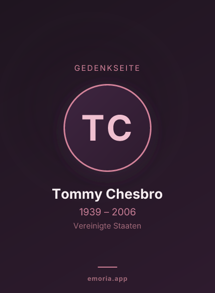 Gedenkportrait von Tommy Chesbro