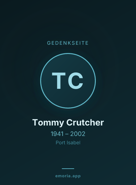 Gedenkportrait von Tommy Crutcher