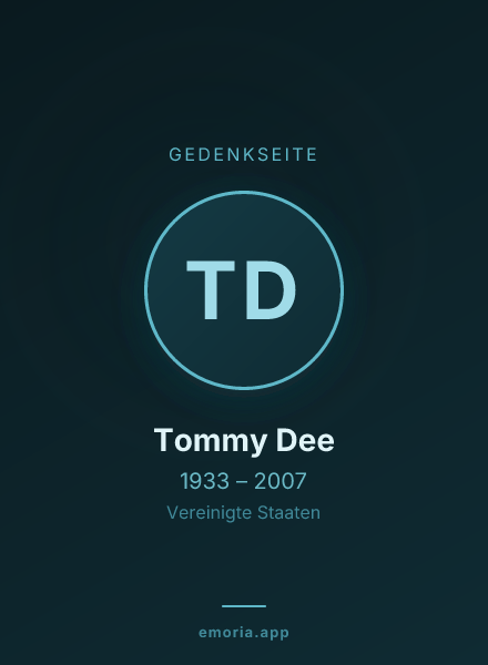 Gedenkportrait von Tommy Dee