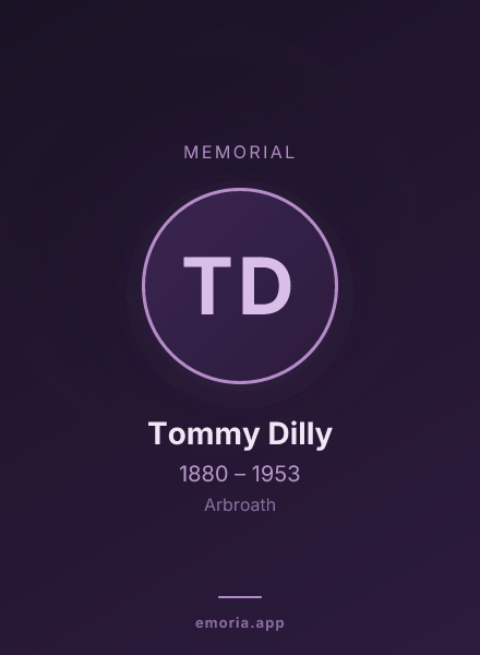 Memorial portrait of Tommy Dilly