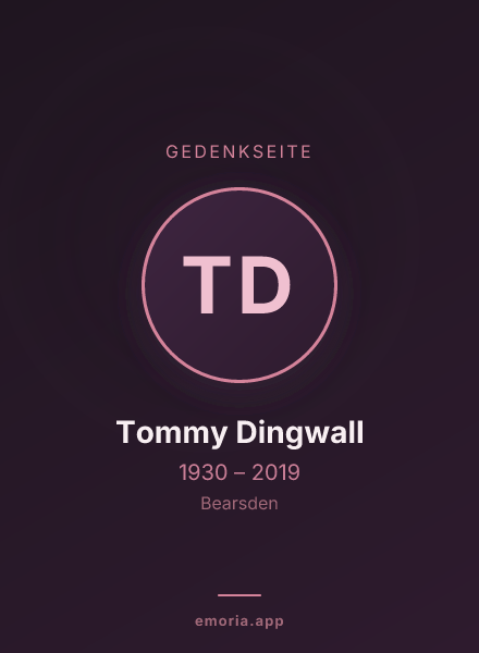Gedenkportrait von Tommy Dingwall