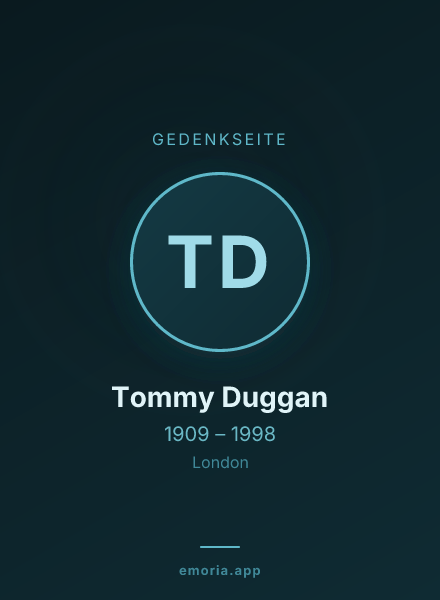 Gedenkportrait von Tommy Duggan