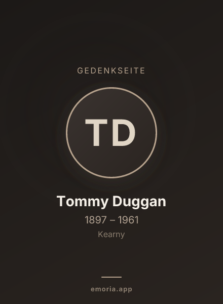 Gedenkportrait von Tommy Duggan