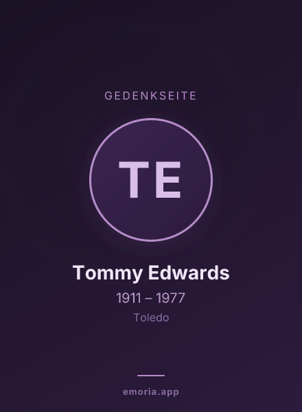Gedenkportrait von Tommy Edwards