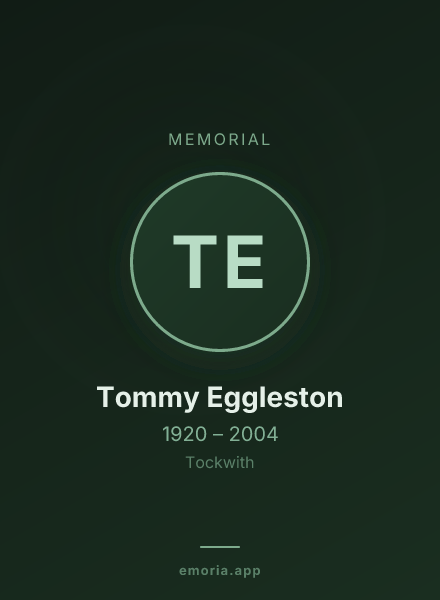 Memorial portrait of Tommy Eggleston
