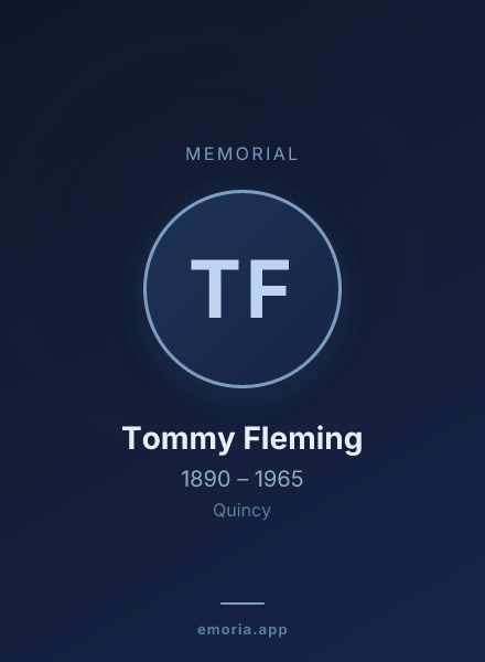 Memorial portrait of Tommy Fleming