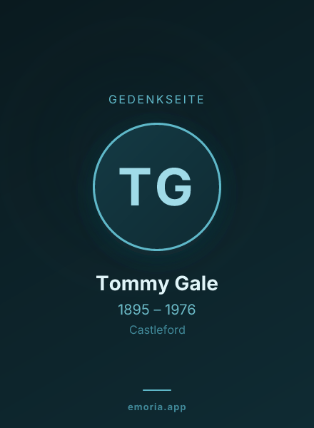 Gedenkportrait von Tommy Gale
