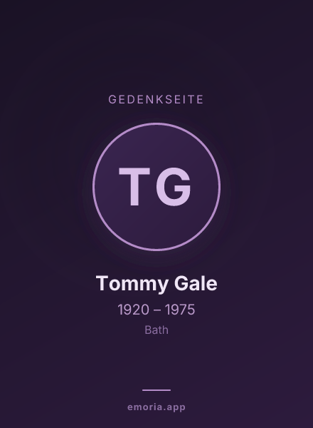 Gedenkportrait von Tommy Gale