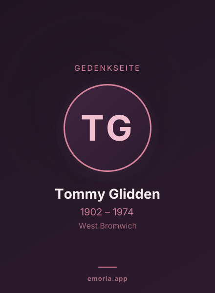 Gedenkportrait von Tommy Glidden